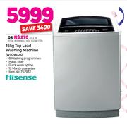 Hisense 16Kg Top Load Washing Machine WTQ1602S