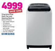 Samsung 13Kg Active Dual Wash Top Load Washing Machine WA13J5710SG F 