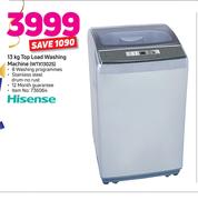 Hisense 13Kg Top Load Washing Machine WTX1302S