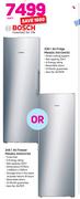 Bosch 326L All Fridge Metallic KSV33NI30 Or 246L All Freezer Metallic GSN33VI30-Each