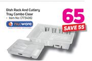 Nu Ware Disk Rack And Cutlery Tray Combo Clear