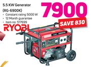 Ryobi 5.5 KW Generator RG-6900K