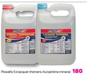 Powafix 5L Lacquer Thinners/ Turpentine Mineral