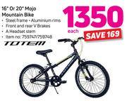 Totem 16" Or 20" Mojo Mountain Bike