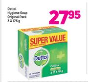 Dettol Hygiene Soap Original Pack 3 X 175g