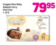 Huggies New Baby Nappies Carry Pack Size 1 42's