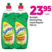 Sunlight Dishwashing Liquid Regular 750ml- Each