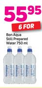 Bon Aqua Still Prepared Water 6 x 750ml