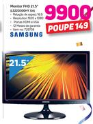 Samsung Monitor FHD 21.5" LS22D300HYXa