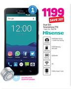 Hisense Dual Sim Smartphone T5 Includes Silver Bluetooth Speaker
