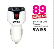 Swiss 3.1A MI US Car Charger