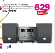 Sinotec 2.0 Channel DVD Micro HiFi MD001