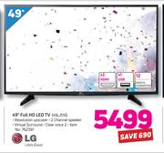 LG 49" Full HD LED TV 49LJ510