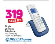 Bell Phones Single Cordless Telephone