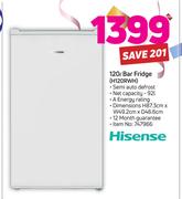 Hisense 120Ltr Bar Fridge H120RWH