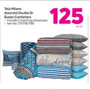 Tela Milano Assorted Double Or Queen Mattress Includes 2 Matching Pillowcases-Per Set