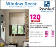 Decorland Ready-Made 25mm Aluminium Venetian Blinds Fawn (1000Wx1000Hmm)