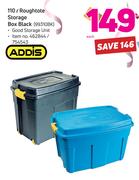 Addis 110Ltr Roughtote Storage Box Black-Each