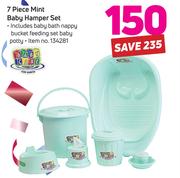 Baby Care 7-Piece Mint Baby Hamper Set