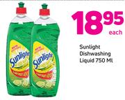 Sunlight Dishwashing Liquid-750ml Each
