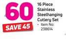 16-Piece Stainless Steel Hanging Cutlery Set