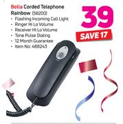 Bella Corded Telephone Rainbow