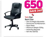 York High Back Chair