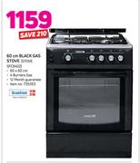Scanfrost 60cm Black Gas Stove STOVE SFC6402