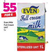 Even Milk Full Cream UHT-6x1Ltr