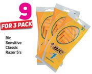 Bic Sensitive Classic Razor 5’s Pack-For 3