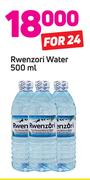 Rwenzori Water 500ml-For 24