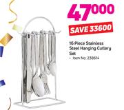 16 Piece Stainless Steel Hanging Cutlery Set
