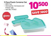 Gizmo 5 Piece Plastic Container Set