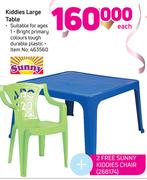 Sunny Kiddies Large Table + 2 Free Sunny Kiddies Chair 268174-Each
