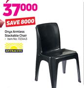 Antracite Onyx Armless Skactable Chair