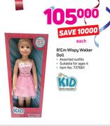 Kid Connection 81cm Wispy Walker Doll-Each