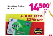 Dettol Soap Original 6's-90g Each