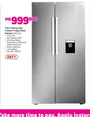 defy 740l side by side fridge