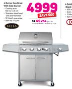 Ketla 4 Burner Gas Braai With Side Burner