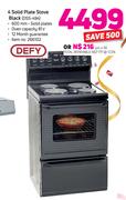 Defy 4 Solid Plate Stove Black DSS-494