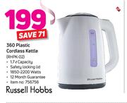 Russell Hobbs 1.7Ltr 360 Palstic Cordless Kettle RHPK 02