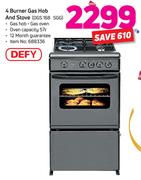 Defy 4 Burner Gas Hob And Stove DGS 168 SGG