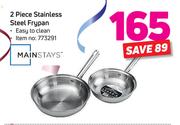 Mainstays 2 Piece Stainless Steel Frypan