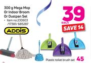 Addis 300g Mega Mop Or Indoor Broom Or Dustpan Set-Each