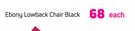 Antracite Ebony Lowback Chair Black-Each