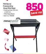 Megamaster 700 Barrel Freestanding Braai Mild Steel