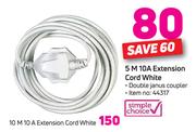 Simple Choice 5m 10A Extension Cord White