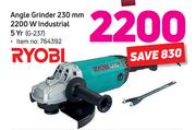 Ryobi Angle Grinder 230mm 2200W Industrial 5 Yr G-237