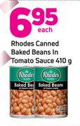 Rhodes Canned Baked Beans In Tomato Sauce-410g Each