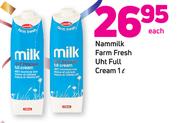 Nammilk Farm Fresh Uht Full Cream-1Ltr Each